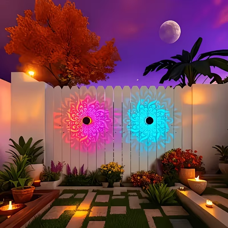 Lanterne Mandala colorée à LED solaire