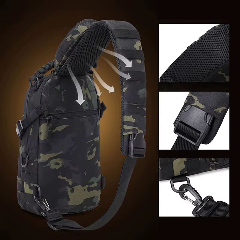 Sac de poitrine de Camping sac à dos tactique pour hommes Sport épaule randonnée en plein air escalade cyclisme pêche voyage MOLLE Sling Fanny Pack