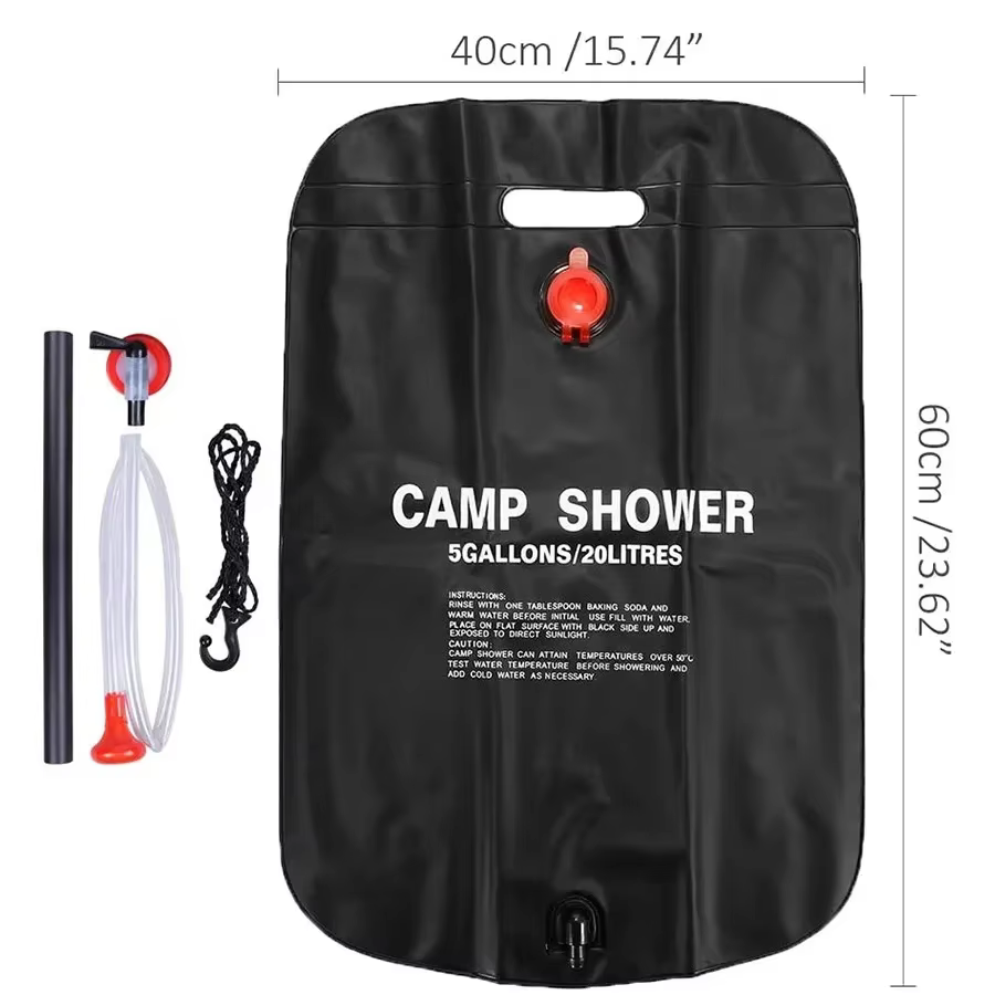 Sacs de douche solaires pliables 20/40L pour extérieur