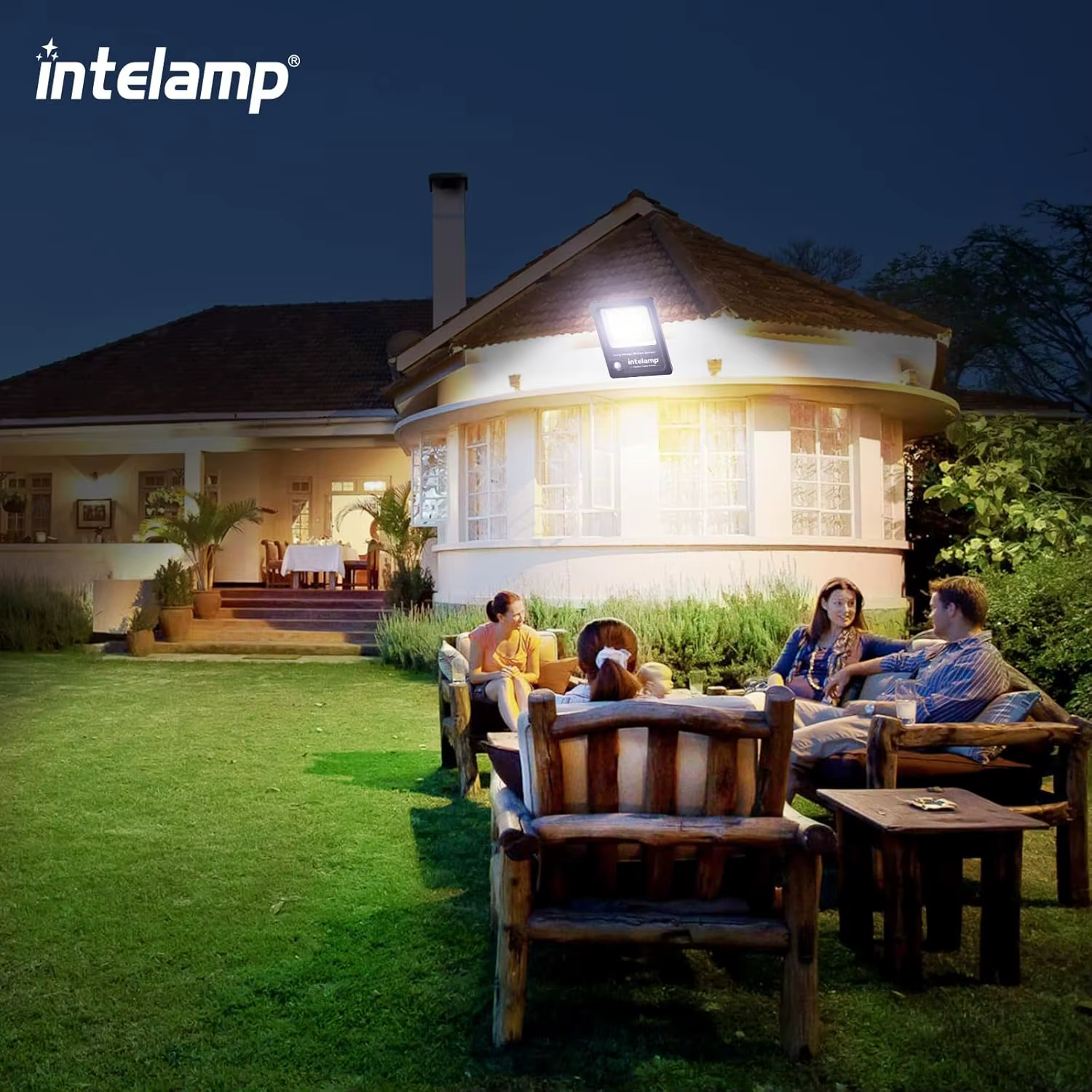 Lampe solaire extérieure intelamp 12000mah 3000LM