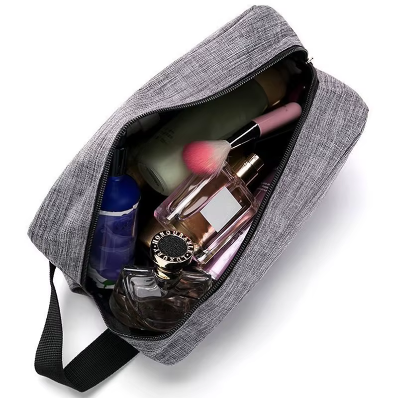 Trousse de toilette d'affaires pour hommes, organisateur de maquillage de voyage, pochette de rangement de grande capacité, design de mode durable, idéale pour un usage quotidien