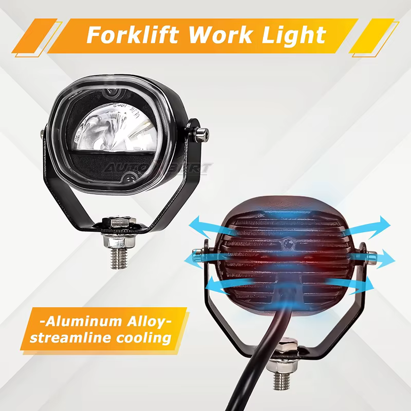 Mini lampe de sécurité LED pour chariot élévateur, lumière d'avertissement rouge en forme de U, DC 12V-100V 48V 24V 8W, lumière de danger pour chariot élévateur pour la visibilité sur le chantier
