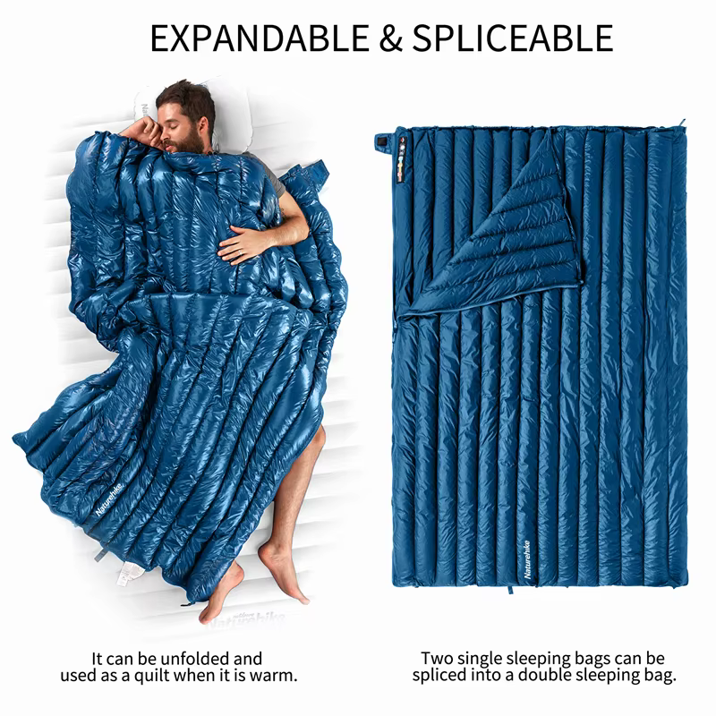 Naturerandonnée canard vers le bas sac de couchage ultraléger imperméable quatre saisons enveloppe sac