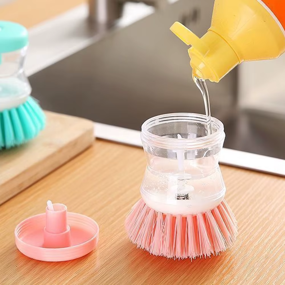 Pot de lavage de cuisine, brosse à vaisselle, ustensiles avec distributeur de savon liquide, accessoires de nettoyage ménager