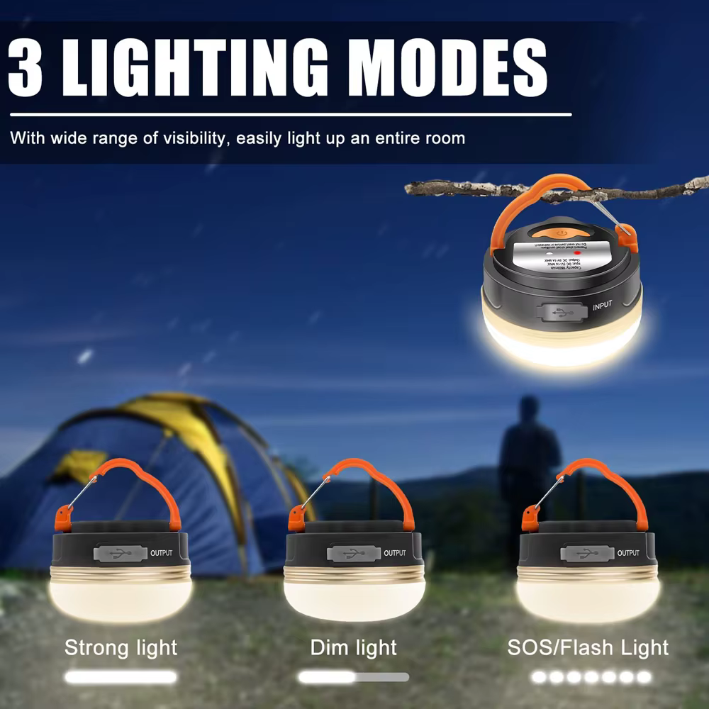 10W haute puissance Camping lanterne tentes lampe 1200mah USB Rechargeable Portable