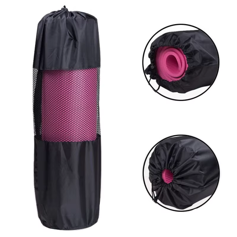 Sac à dos noir de Yoga, imperméable, en Nylon, avec ceinture ajustable