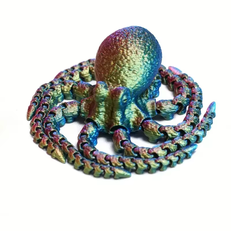 Figurine articulée Cthulhu – Modèle de poulpe imprimé en 3D avec tentacules posables