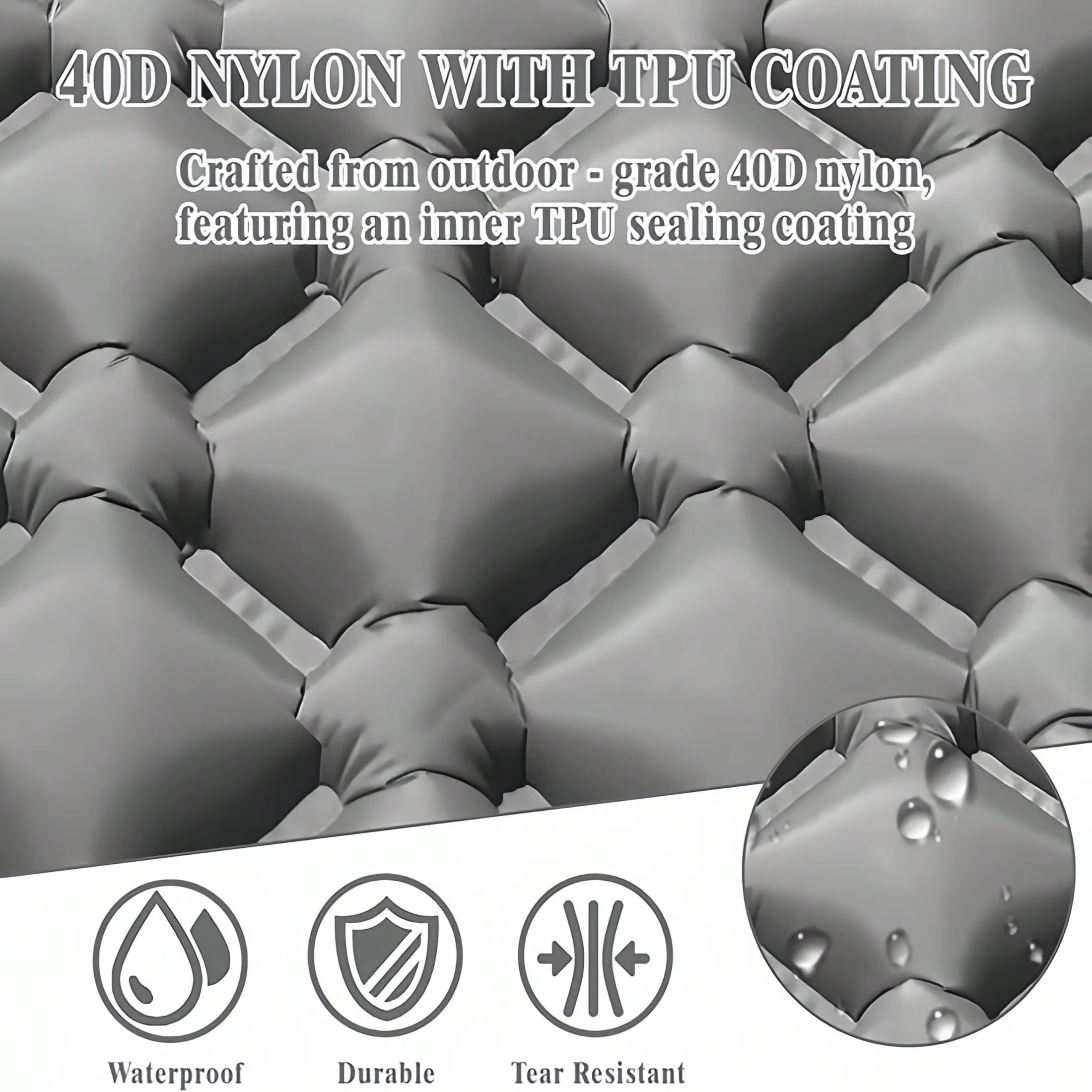 Matelas gonflable de camping avec oreillers