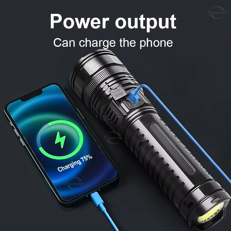 200000000LM lampe de poche LED la plus puissante 1500W lampes