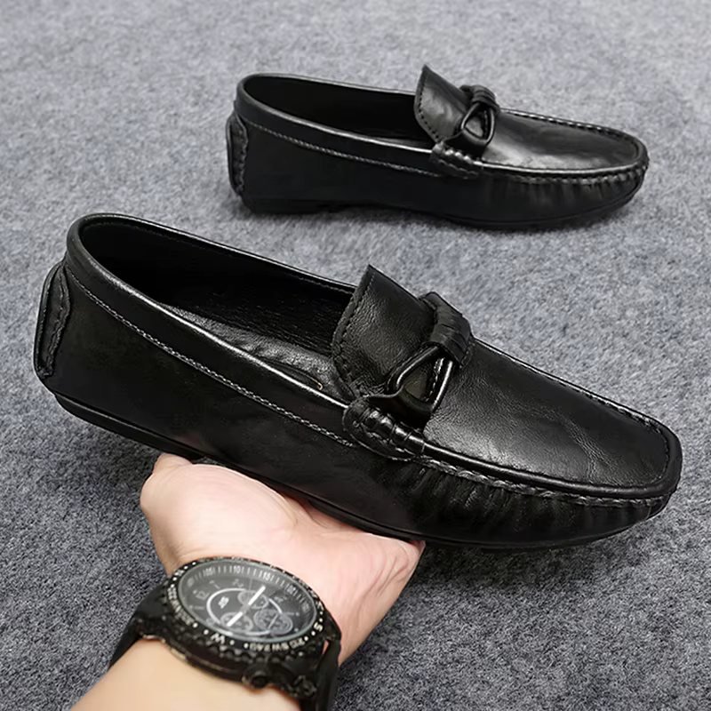 Mocassins respirants en cuir faits à la main