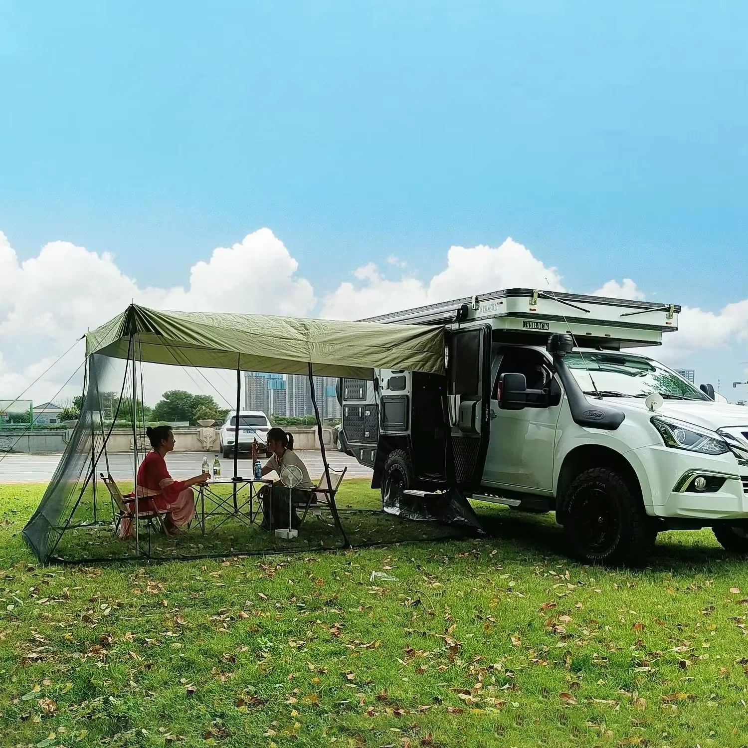 Tente Arrière SUV pour Camping Imperméable Pare-soleil Anti-Moustique