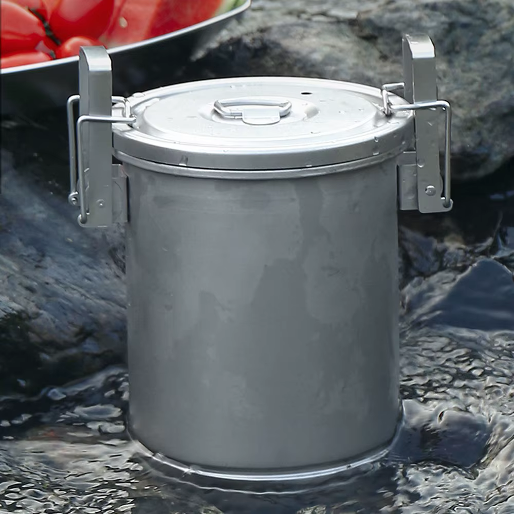 Cuiseur à riz Portable pour Camping et randonnée, ustensiles de cuisine pour pique-nique en plein air, Pot en acier inoxydable, accessoire de cuisine multifonctionnel pour voyage