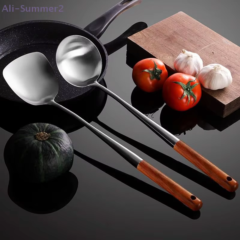 Ustensiles de cuisine Wok spatule fer et louche outil spatule pour équipement de cuisine en acier inoxydable accessoires de cuisine essentiels