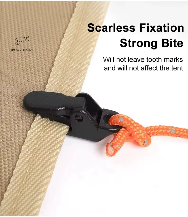 Clips robustes pour tentes de camping (10/20/50 pièces) : pinces crocodile anti-vent – crochets fixes pour bâches
