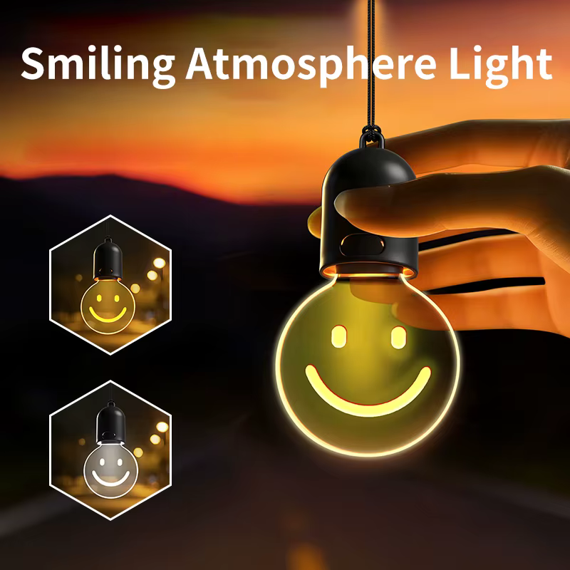 Ampoule lumineuse pour voiture, lumière d'ambiance intérieure à détection automatique, décoration de rétroviseur, éclairage respirant