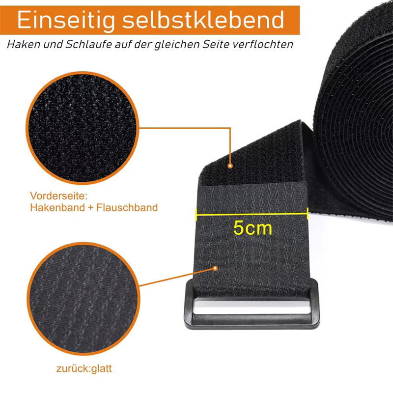 Sangles à crochet et boucle de 5M de 5cm de large