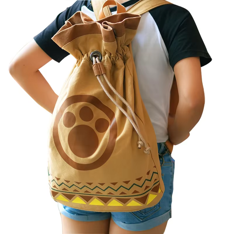 Sac à dos en toile de style japonais, Cartable, Anime, Périphérique, Monster Hunter, Airou, Cat Proximity, Wstring