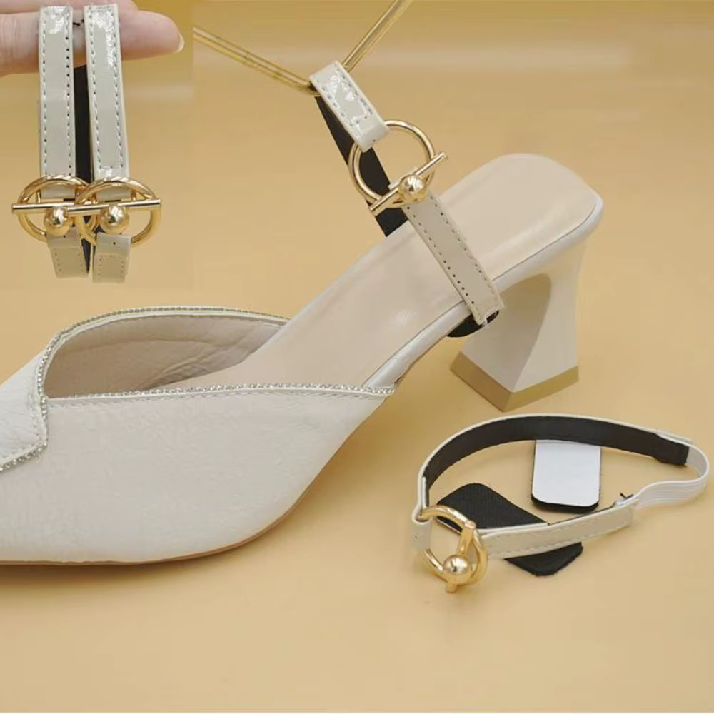 Sangles de chaussures détachables avec boucle pour maintenir les talons lâches, ceinture antidérapante pour escarpins, bande élastique pour la cheville