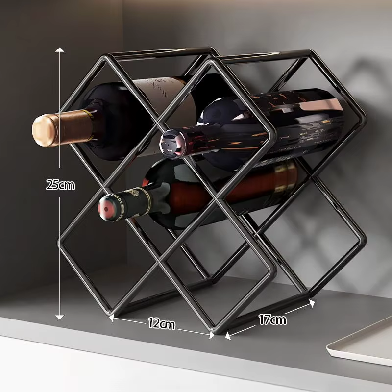 Casier à vin ménage lumière luxe losange treillis armoire à vin support de rangement bouteilles de vin support organisateur accessoires de barman