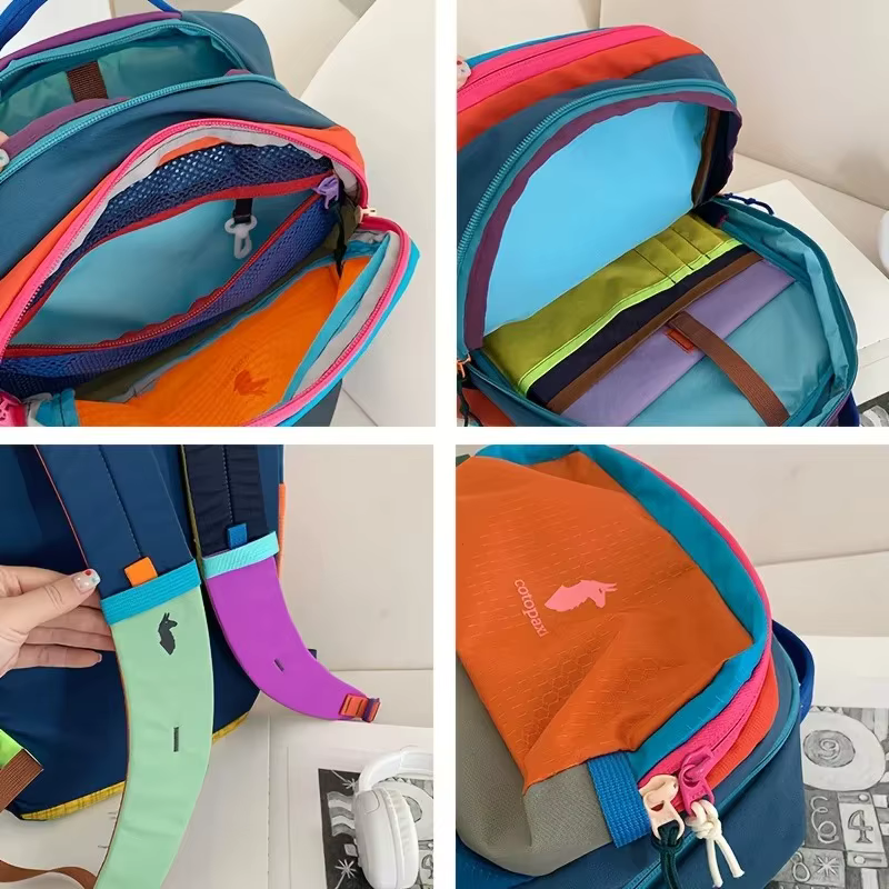 Sac à dos Alpaca multicolore unisexe léger et polyvalent pour le sport