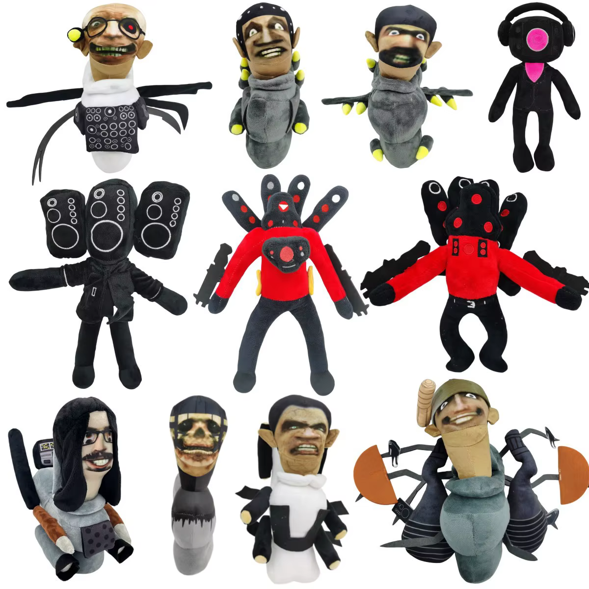 Skibidi Toilet Bosses Titan TV Man Cameraman jouets en peluche pour les fans et les amis magnifiquement animaux en peluche poupée cadeau de noël