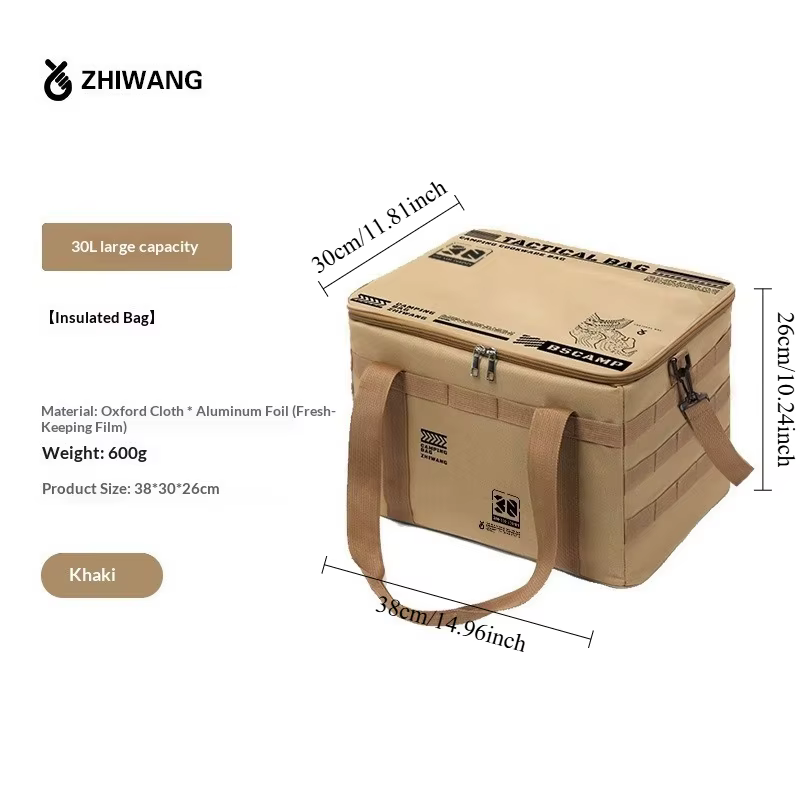 Sac isotherme tactique de grande capacité 30L