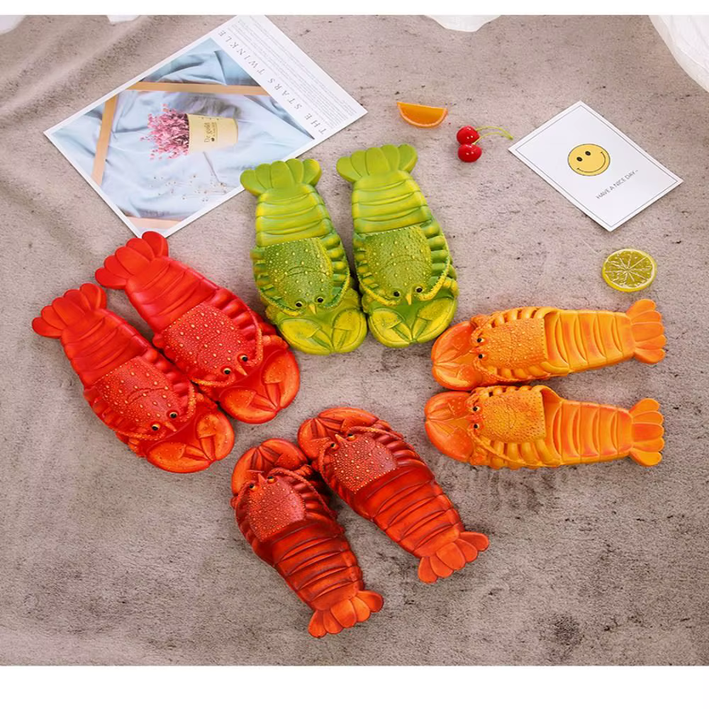 Pantoufles de homard d'été pour femmes et hommes
