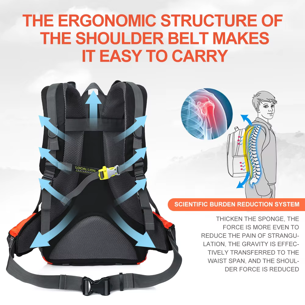 Sac à dos de rangement de randonnée pour homme