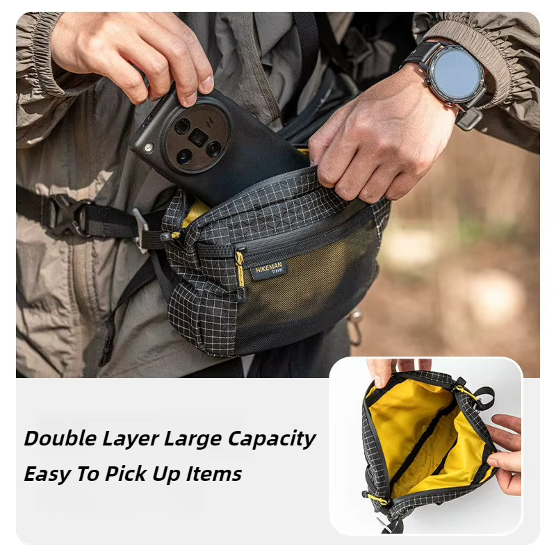 Hikeman Sports de plein air sac de taille UHMWPE Fanny Pack pour randonnée Camping cyclisme accessoires paquet téléphone sacs de rangement Camp Gears