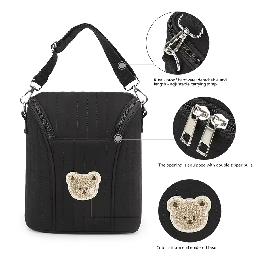 Sac isotherme portable pour lait maternel, sac de voyage isolé pour biberons, sac de rangement pour tire-lait, sac thermique de conservation au froid pour maman