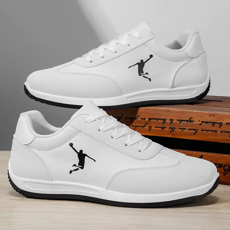 Chaussures pour hommes, chaussures tendance printemps-automne, nouveaux modèles transfrontaliers, baskets blanches, noires, rouges, chaussures basses respirantes à semelle souple, chaussures décontrac