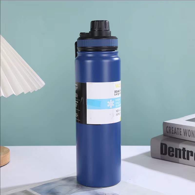 Flacon d'hydratation pour camping et randonnée avec couvercle – Bouteille d'eau en acier inoxydable