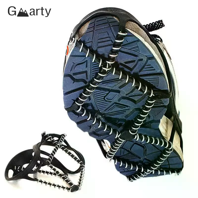 1 paire antidérapant glace neige pince couvre-chaussures Camping Sports de plein air couvre-chaussures marche Traction crampons glace Crampon couvre-chaussures