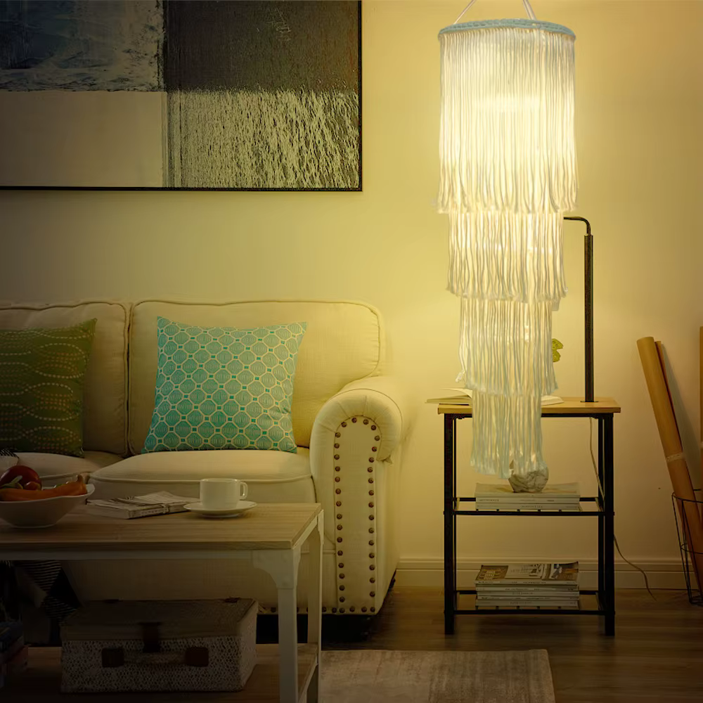 Lustre en macramé fait main