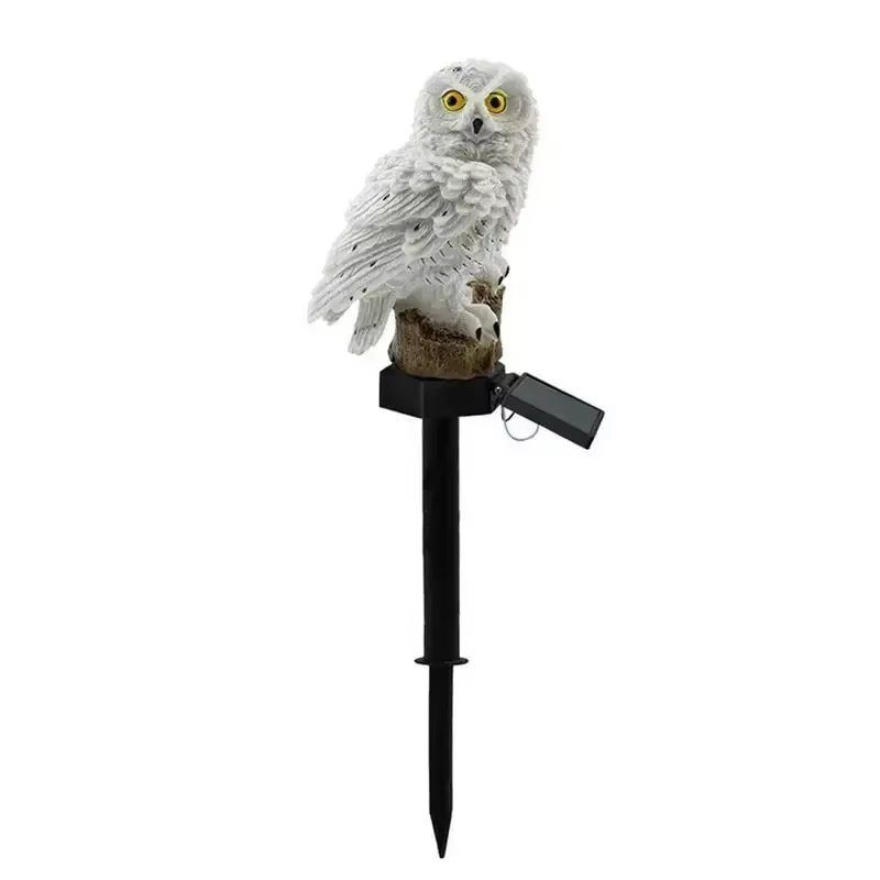 Lampe solaire en forme de hibou, lumières solaires de jardin, alimentées à l'énergie solaire, lumière LED solaire, lampe de décoration de jardin extérieure, lumières solaires étanches