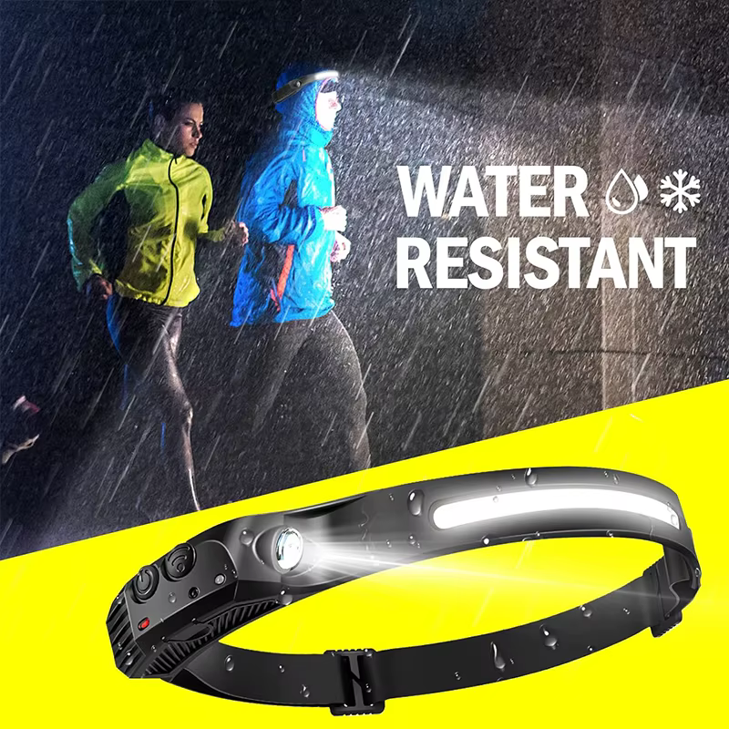 Lampe frontale à double capteur LED XPE+COB