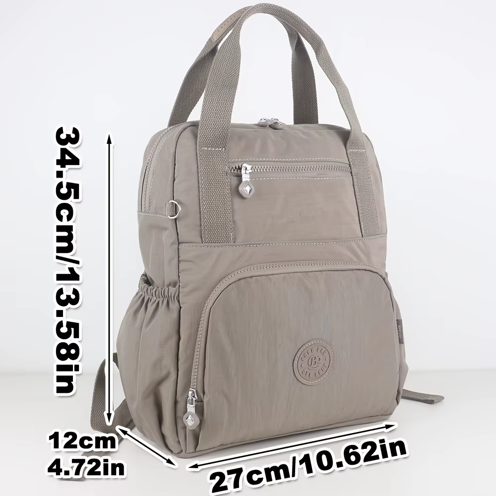 Sac à dos femme, sac à dos de voyage, cartable d'école, grande capacité et poches multiples, matière nylon.
