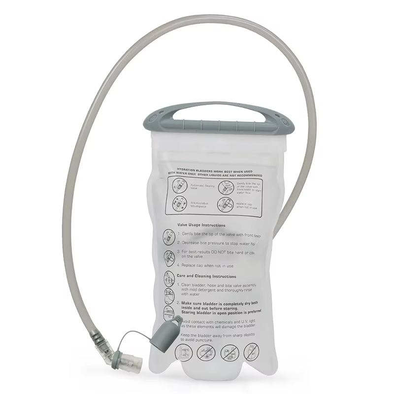 Camping et randonnée PEVA sac d'eau Portable vessie d'eau sac à dos d'eau sac de bouteille 1,5L 2L