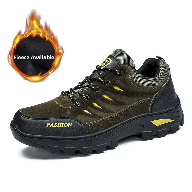 Chaussures d'escalade d'extérieur pour hommes, doublées polaire, nouvelle mode 2026, semelle épaisse, confortables, décontractées, polyvalentes, chaussures de sport en coton