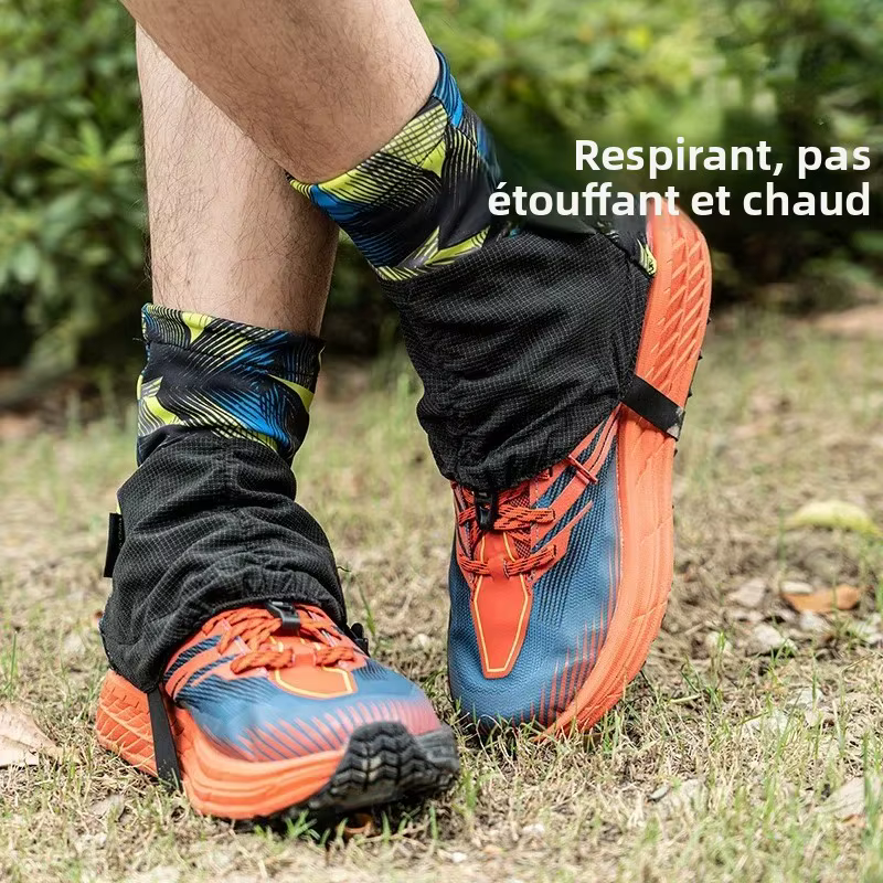 F1001 Sports de plein air unisexe haute course Trail guêtres protection anti-sable couvre-chaussures pour Triathlon Marathon randonnée réfléchissant