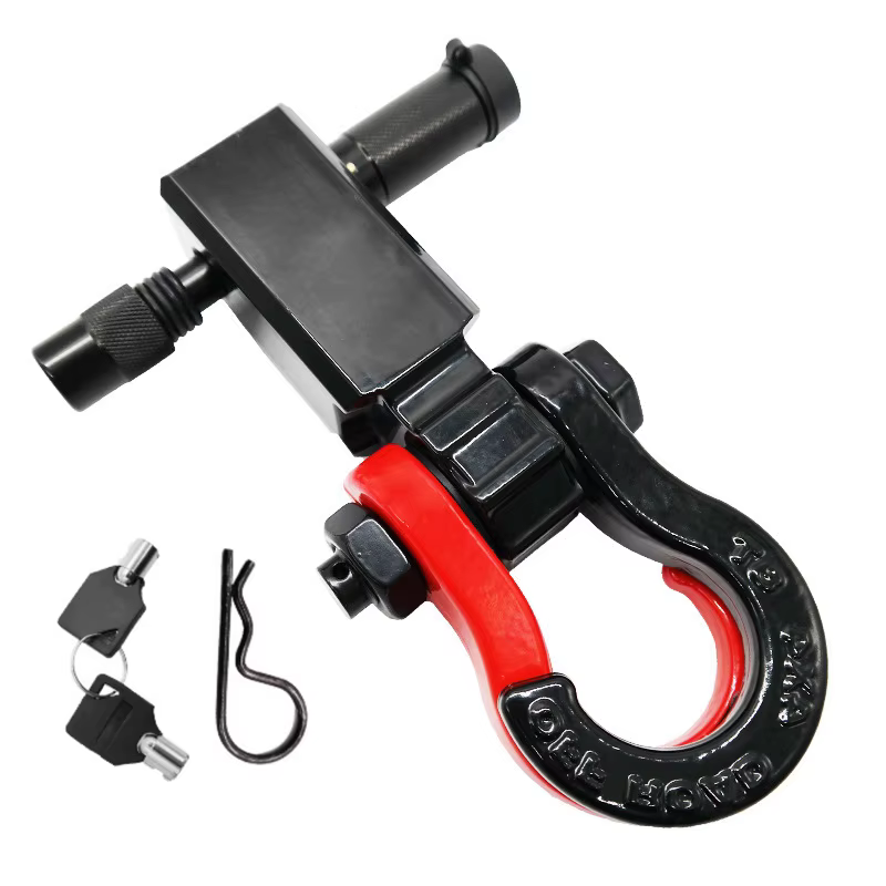 Bras de remorque à manille en dents de tigre 8T fendu 3/4, avec barres de remorquage de verrouillage, accessoires modifiés pour véhicules tout-terrain