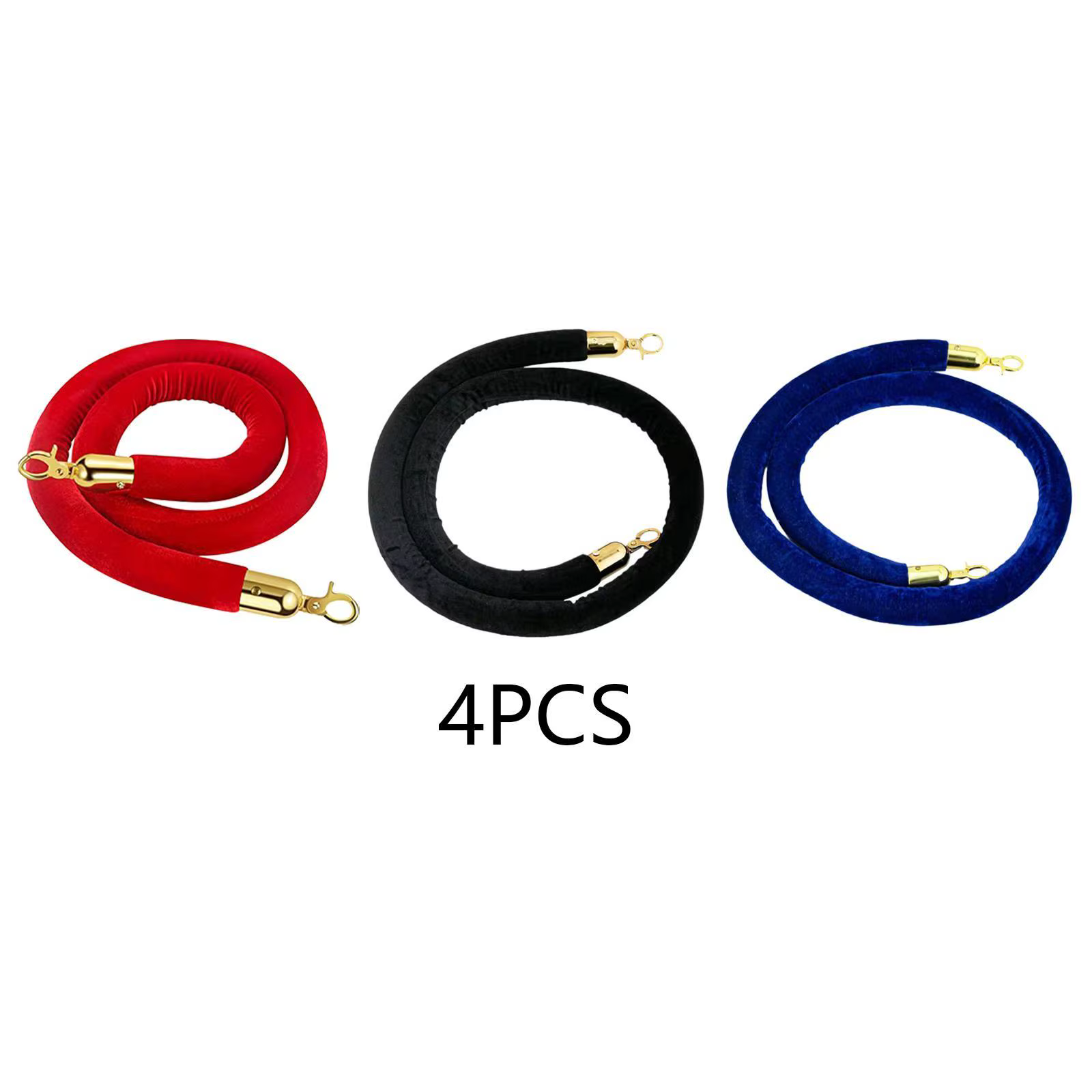 Corde de poteau en velours légère et polyvalente, accessoires optiques, ULde barrière de dîner pour les zones VIP, 4 pièces