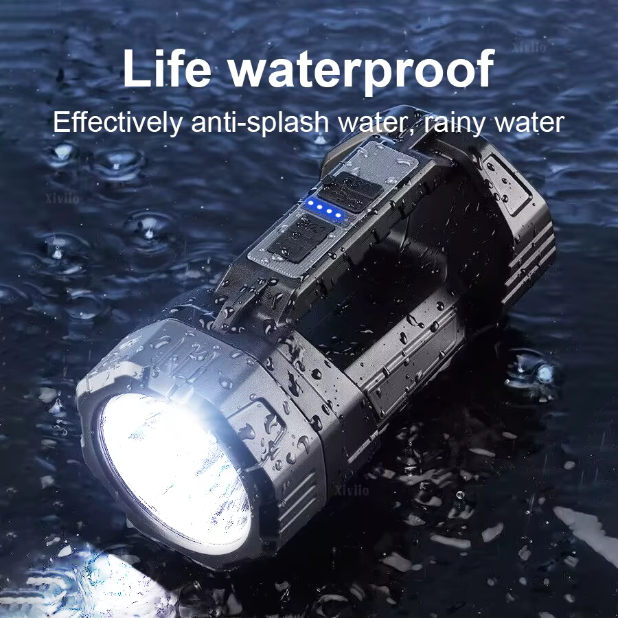 Lampe de poche solaire LED avec lumière latérale COB