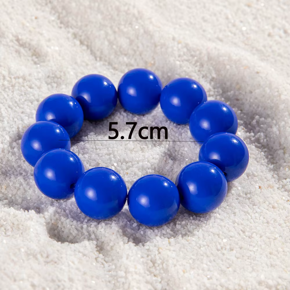 Bracelet bohème ethnique coloré en acrylique pour femmes, grandes perles, personnalité exagérée, bijoux de plage d'été, accessoires cadeaux
