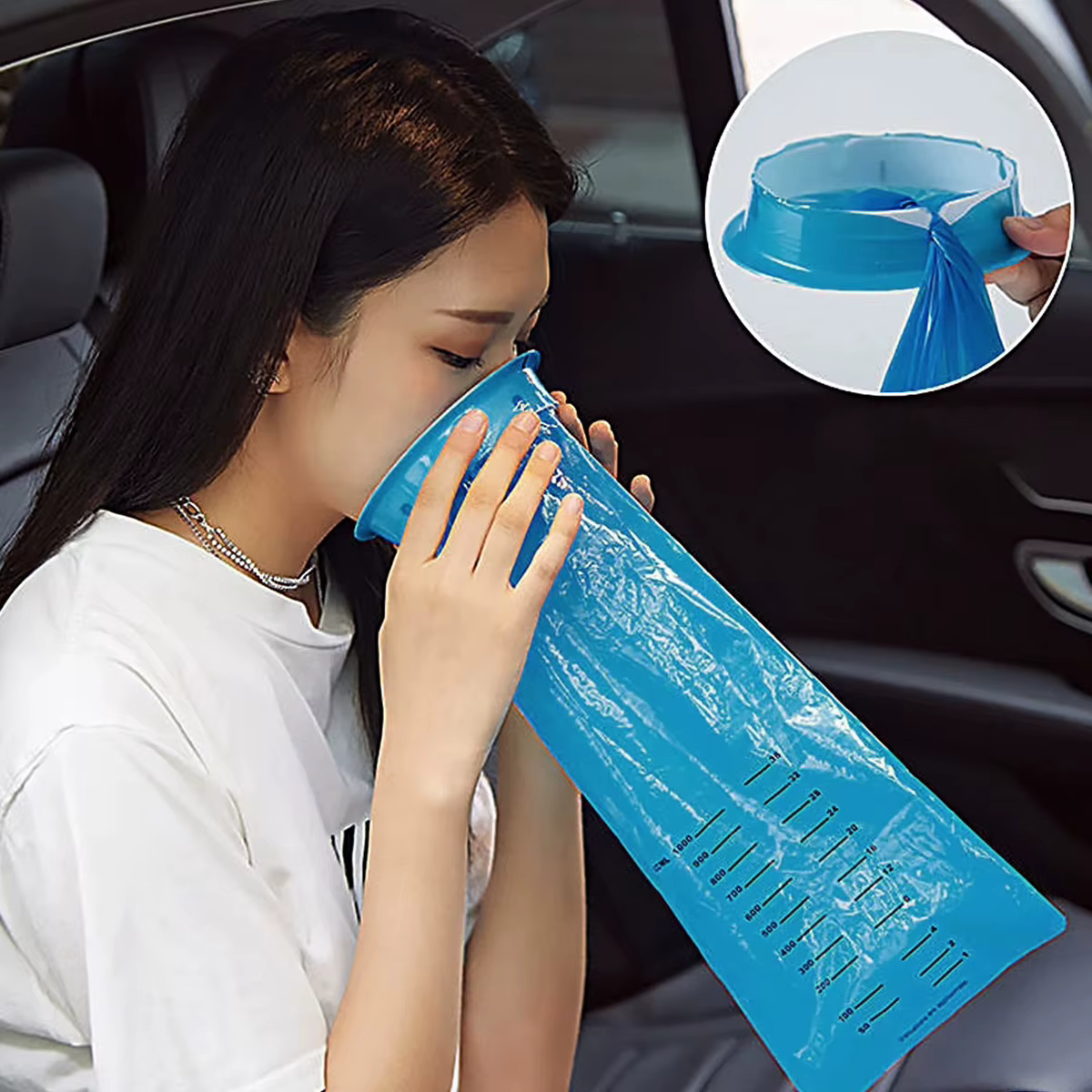 10/50 pièces sacs malades 1000ml sacs émesse voiture maladie sac Portable Vomit sacs voyage nausea sacs avec Snap Barf sacs pour enfants voiture