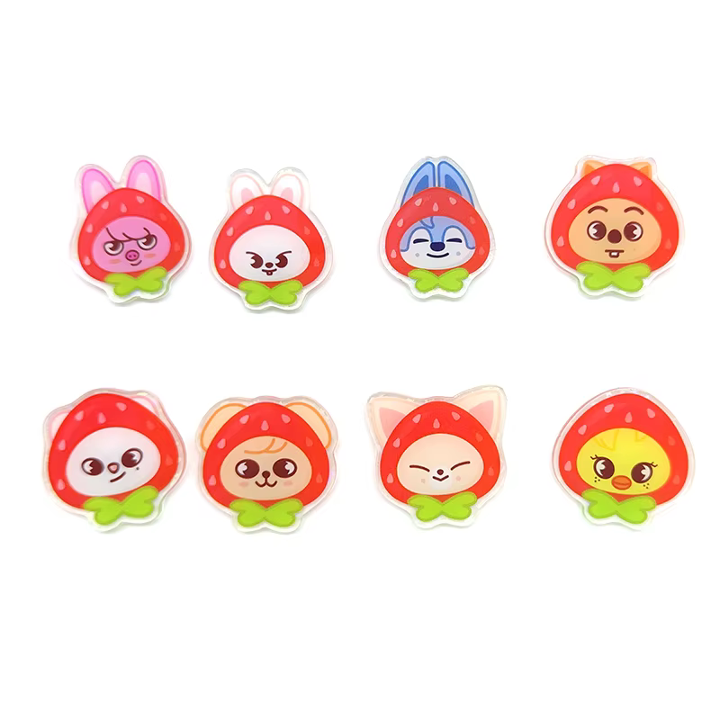 Broche en acrylique KPOP, accessoires mignons à la mode pour vêtements et sacs à dos, cadeaux pour fans, 8 pièces/ensemble
