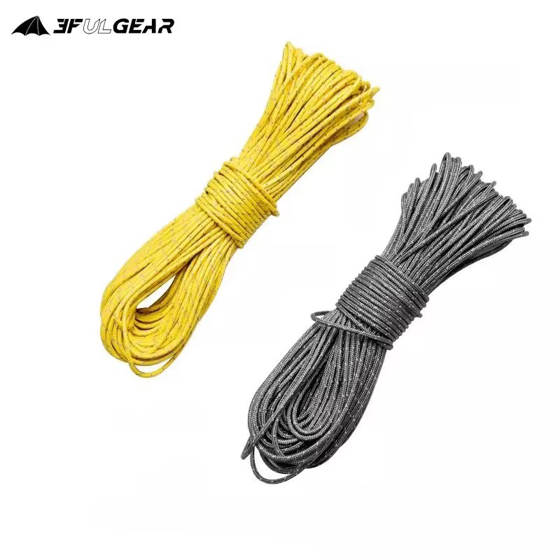 Corde réfléchissante pour tente d'extérieur 3F UL GEAR avec 10 boutons gratuits