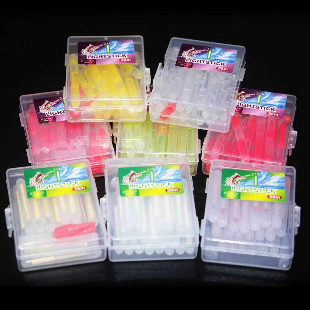 Accessoire Clip sur canne à pêche bâton lumineux lueur sombre lumière chimique Fluorescent