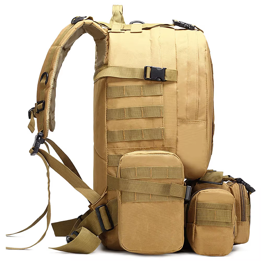 Sac à dos de sport Molle 4 en 1 pour homme, sac à dos de camping, escalade en plein air, randonnée, 50l