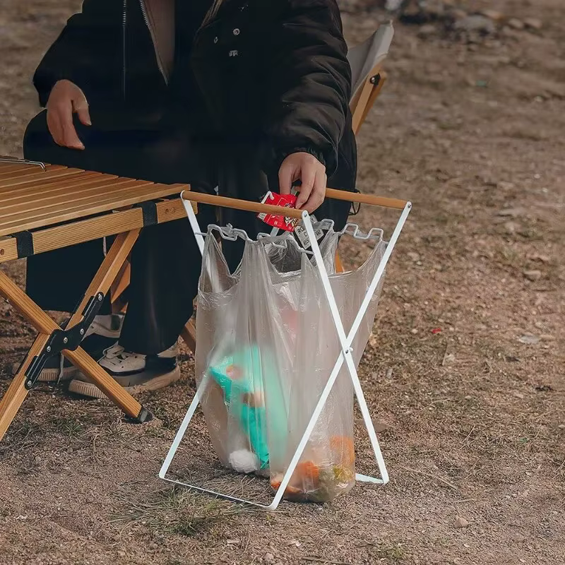 MOUNTAINHIKER Camping en plein air support de rangement Portable en plastique sac poubelle
